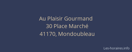 Au Plaisir Gourmand