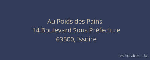 Au Poids des Pains