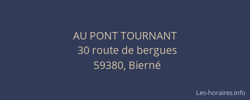 AU PONT TOURNANT