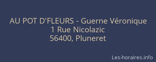 AU POT D'FLEURS - Guerne Véronique