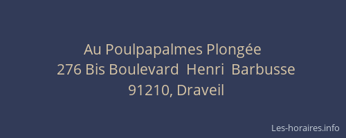 Au Poulpapalmes Plongée