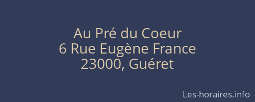 Au Pré du Coeur