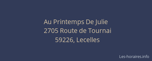Au Printemps De Julie