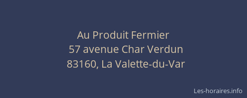 Au Produit Fermier