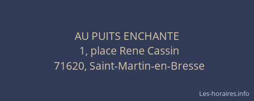 AU PUITS ENCHANTE
