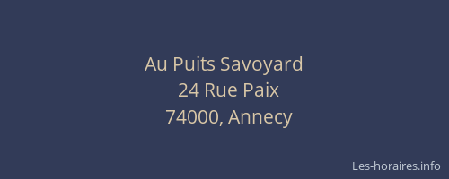 Au Puits Savoyard