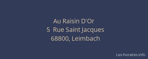 Au Raisin D'Or