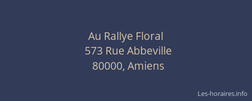 Au Rallye Floral