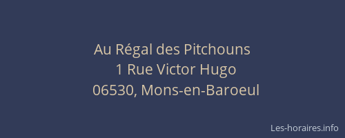 Au Régal des Pitchouns