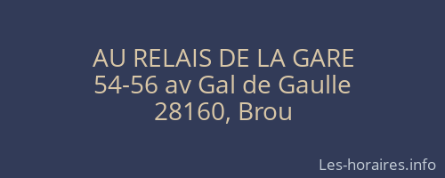 AU RELAIS DE LA GARE