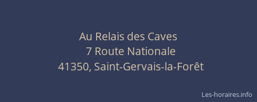 Au Relais des Caves