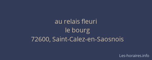 au relais fleuri