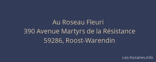 Au Roseau Fleuri