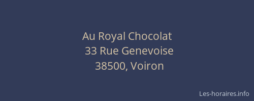 Au Royal Chocolat