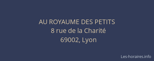 AU ROYAUME DES PETITS