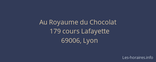 Au Royaume du Chocolat