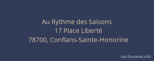 Au Rythme des Saisons