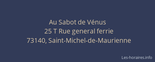 Au Sabot de V&eacute;nus
