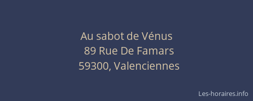 Au sabot de Vénus