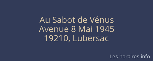 Au Sabot de Vénus