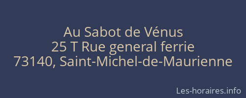 Au Sabot de Vénus