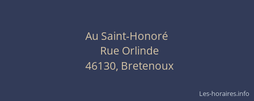 Au Saint-Honoré