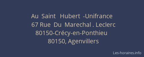 Au  Saint   Hubert  -Unifrance
