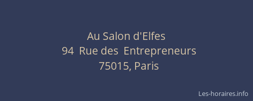 Au Salon d'Elfes