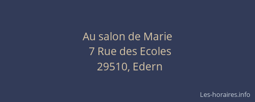Au salon de Marie