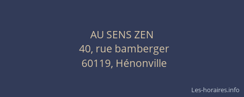AU SENS ZEN