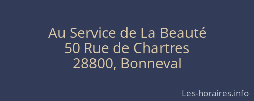 Au Service de La Beauté