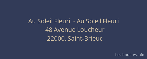 Au Soleil Fleuri  - Au Soleil Fleuri