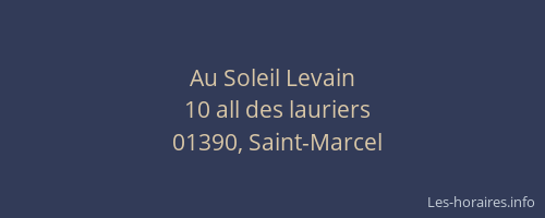 Au Soleil Levain