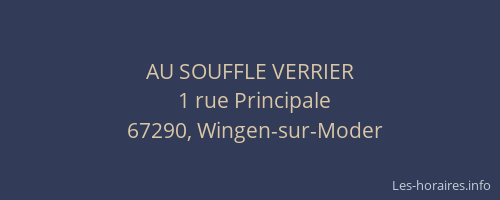 AU SOUFFLE VERRIER