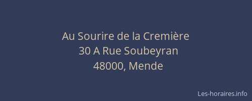 Au Sourire de la Cremi&egrave;re