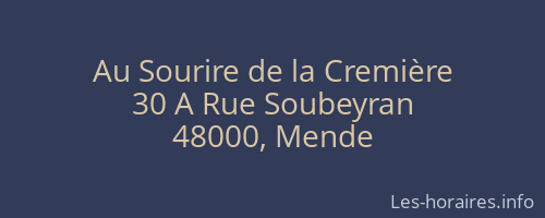 Au Sourire de la Cremière
