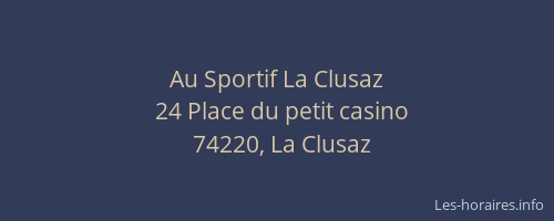 Au Sportif La Clusaz