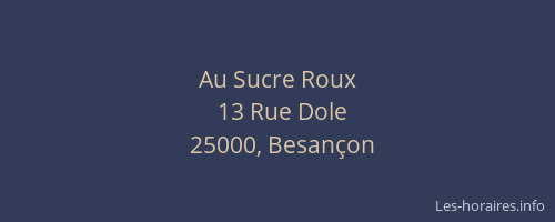 Au Sucre Roux