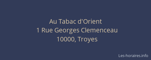 Au Tabac d'Orient