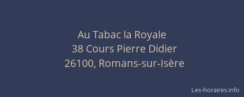 Au Tabac la Royale
