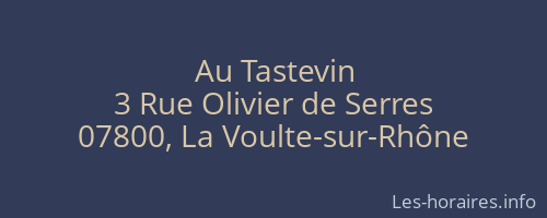 Au Tastevin