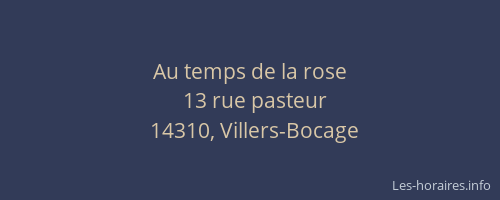 Au temps de la rose