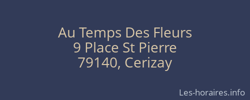 Au Temps Des Fleurs