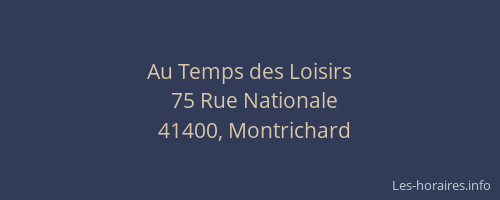 Au Temps des Loisirs