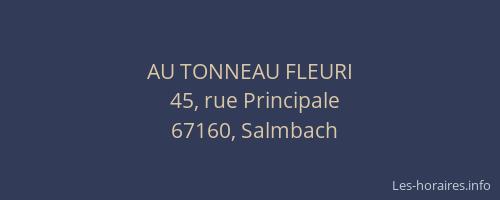AU TONNEAU FLEURI