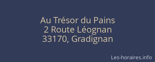 Au Trésor du Pains