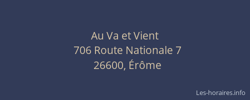 Au Va et Vient