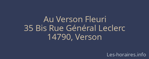 Au Verson Fleuri