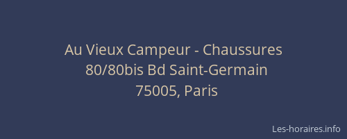 Au Vieux Campeur - Chaussures