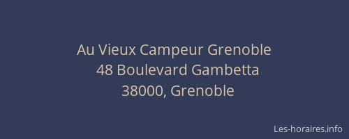Au Vieux Campeur Grenoble
